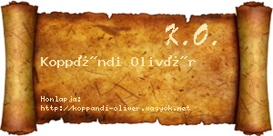 Koppándi Olivér névjegykártya