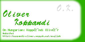 oliver koppandi business card